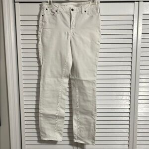 Talbots White Straight Leg Jeans Classic Style
